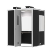 Cabine de traduction YP45 de haute qualité pour interprètes doubles Fonctionnalité vidéo Couleur personnalisable Systèmes de conférence légers