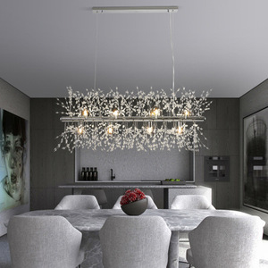 Salon pissenlit lustre LED boule abat-jour cristal suspension lampe décorative fleur cristal lustres pendentif lumières - Product Image 6