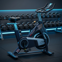 Vélo de spinning commercial robuste pour intérieur, volant d'inertie de 18 kg, siège et guidon réglables multi-positions, écran LCD, capacité de 120 kg