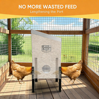 Mangeoire automatique JH-Mech pour poulets avec 10 ports d'alimentation sans gâchis, capacité de 95 lb, en acier galvanisé