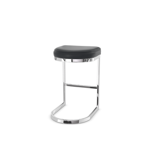 Kursi Bar Premium Putih Berlapis Busa dengan Rangka Logam Krom, Sandaran Kaki Stabil, Desain Ergonomis untuk Dapur Rumah di AS - Product Image 4