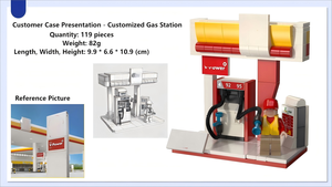 Tùy Chỉnh Xây Dựng Khối Đường Phố Xem Thành Phố Jizai Loạt Nhà Máy Xây Dựng Nhà Trạm Xăng Xây Dựng Khối Bộ - Product Image 2