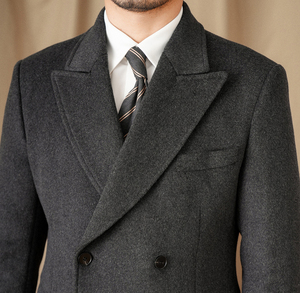 Cappotto Invernale da <span class=keywords><strong>Uomo</strong></span> 52% Lana, Vestibilità Slim, Tinta Unita, Caldo e Spesso, Lunghezza Media, <span class=keywords><strong>Doppiopetto</strong></span>, Casual - Product Image 5