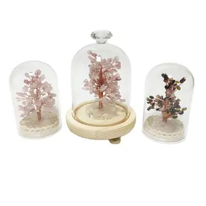 Energie natürlicher Edelstein baum Glas glücklicher heilender Kristall baum für Ornament-Hochzeits geschenk