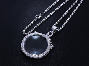 Chandail à longue chaîne pour femmes, collier pendentif, <span class=keywords><strong>loupe</strong></span>, vintage - Product Image 6
