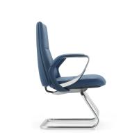 Fauteuil moderne commercial de luxe à dossier moyen chaise de conférence chaise de visiteur en cuir pour le bureau