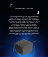Capteur LiDAR longue portée TF03 180, mesure de distance de 0,1 à 180 m, module télémètre laser haute fréquence IP67