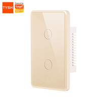 Interrupteur tactile WiFi intelligent TYSH 2 voies sans fil neutre 10A IP53 Panneau UE