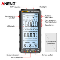 Multimètre numérique professionnel rechargeable ANENG 681, testeur de tension sans contact, testeur de tension AC/DC, écran LCD, testeur de courant