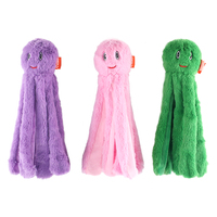 Jouet animal de compagnie en peluche grinçant durable et personnalisé sans farce avec papier froissé poulpe jouets pour chien à mâcher