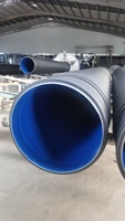 Tuyau de drainage des eaux usées en polyéthylène haute densité (HDPE) à double paroi ondulée, haute pression, durable, 450 mm, PE100, norme ISO