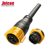 Jnicon kabel daya listrik, konektor tahan air IP67 2 3 4 5 6 8 9 12 14 15 16 18 20 22Pin/cara M25