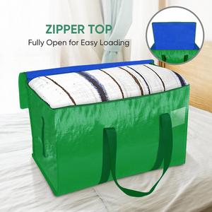 2 Pack XXL Jumbo Extra Large Heavy Duty Stronger Handles Storage Bags Moving Bags Zippered Reusable Storage <b>Totes</b> - Product Image 3