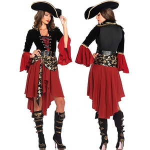 Disfraces de Pirata para <span class=keywords><strong>Mujer</strong></span>, Vestidos de Disfraces para Halloween, Disfraces de Películas y Series de Televisión - Product Image 1