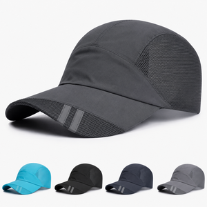 Custom Cotton 5 Panel <b>Hat</b> Wide Brim Sun Visor With Logo Patch for Summer Sports - Product Image 1