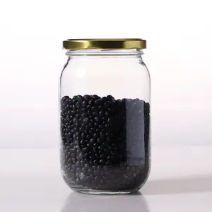 Large Capacity Empty Clear Glass Container Storage Jars Glass Kitchen Storage Jars With Metal Lid