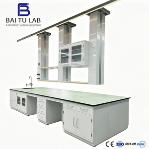 Baitu Mobile Eau Gaz <span class=keywords><strong>Elec</strong></span> réactif Rack Armoire Modulaire Service Colonne Laboratoire Poste de Travail pour les ateliers de R & D de nouveaux matériaux chimiques - Product Image 1