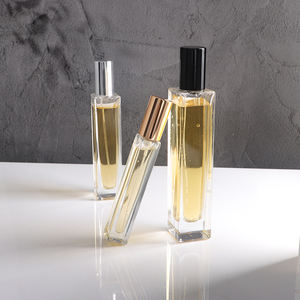 便携式高大方形10毫升香水小喷雾瓶30毫升50毫升厚玻璃古龙水雾化器，带银色黑色金帽 - Product Image 6