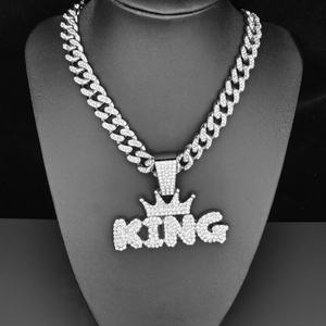 Collar Largo Estilo Punk Hipster Rap Cubano con Colgante de Diamantes y Baño de Oro en Aleación Principal, Suministro de Fábrica - Product Image 5