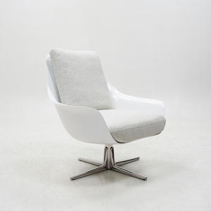 Fauteuil de loisirs individuel de style moderne, fauteuil de bureau pivotant pour salon et balcon, fauteuil lounge individuel marron, couleurs personnalisables - Product Image 4