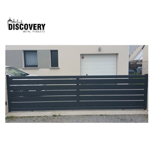 Portail coulissant en aluminium à prix abordable avec moteur, designs modernes anti-rouille pour <span class=keywords><strong>portails</strong></span> de maison, <span class=keywords><strong>portails</strong></span> principaux en métal pour extérieur - Product Image 1