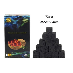 100% naturel coquille de noix de coco narguilé charbon de bois Premium Shisha charbon 22mm 25mm <span class=keywords><strong>Cube</strong></span> 72 pièces 96 pièces 1kg dans une boîte Cuctom LOGO boîte emballage - Product Image 4