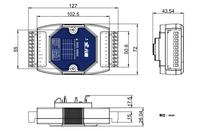 Modul Output Analog 4-Kanal 12-Bit 4-20mA 0-20mA Modbus RTU RS485 AO untuk Kontrol Otomasi Industri PLC