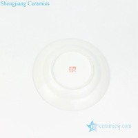 Assiette en porcelaine Famille Rose de style dynastie Qing, reproduction RZPV04-A/B/C