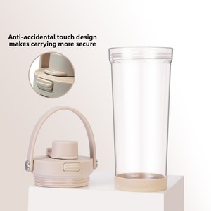 New Tritan Straw Tumbler Wide-Bore <strong>Boba</strong> Compatible Portable Handle Flip Straw Leak-Proof Plastic Drinkware for Daily <strong>Bubble</strong> - Product Image 5