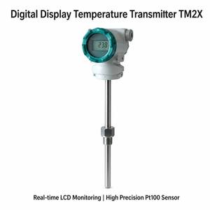 จอแสดงผลดิจิตอลอุณหภูมิ TM2X เซ็นเซอร์ Pt100 RTD อัจฉริยะในตัว จอ LCD ความละเอียด 0.1C สัญญาณ 4-20mA/HART/RS485 - Product Image 1