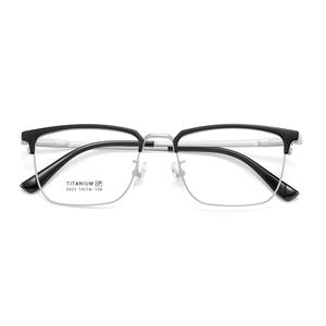 Monture de lunettes en titane IP 8609 pour hommes, style business décontracté, monture intégrale en métal, verres en acrylique, anti-transpiration, résistant à la corrosion - Product Image 2