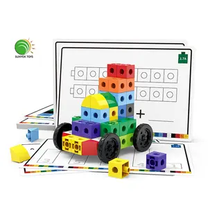 120 Stuks Diy Wiskunde Denken Training Regenboogkubussen Snap Blocks Set Leren Wiskunde Helpt Manipulatieve Kinderen Vroege Educatie Speelgoed