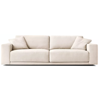 Canapé modulaire en tissu au design minimaliste italien, ensemble de canapés sectionnels, taille personnalisable, coussin en éponge doux et moelleux pour hôtel