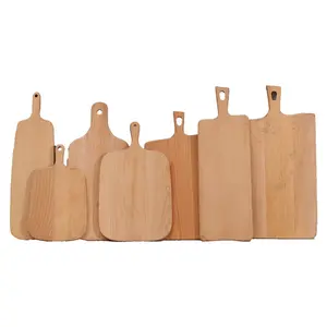 Wholesale Custom Kitchen Cutting Board Sustainable Eco-friendly Solid Natural Thick Acacia Wood Tray Bamboo Acacia Black Walnut