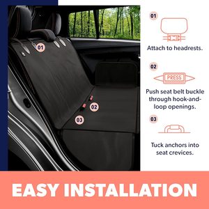 Funda de Asiento de Coche de Lujo para Perros, de Verano, en Oferta, de Cuero Oxford, Tipo Hamaca, Extraíble, Resistente al Desgaste, Lavable, para Viajes con Mascotas - Product Image 4