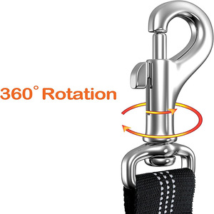 Cinturón de Seguridad para Perros de Nailon con Cinta Reflectante Antichoque, Correa Elástica Ajustable 2 en 1 con Clip para Viajes de Mascotas - Product Image 3