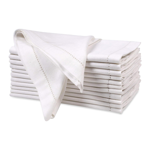 Classic Elegance Linen White Cotton Cloth Napkins Handmade Plain Style for Wedding <b>Party</b> Events <b>Neon</b> Yellow Table Dressing - Product Image 1