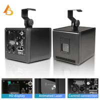 AICPOSE 5W Batterie RGB 3-en-1 Laser d'animation Contrôle par APP DMX512 Projecteur Laser de Scène pour Soirée Disco Mariage