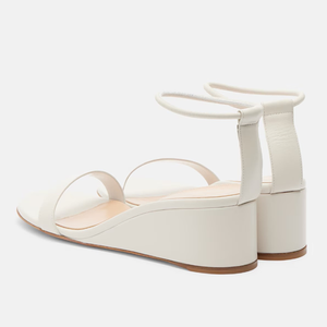 Sandales personnalisées pour femmes à bride unique, sexy, avec boucles à la cheville, talons compensés, chaussures habillées d'été, grande taille 46, coupe large - Product Image 4