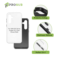 Coque de téléphone vierge 2-en-1 Prosub pour sublimation, brillante/mate, avec aimant, pour impression personnalisée, protection intégrale, vente en gros