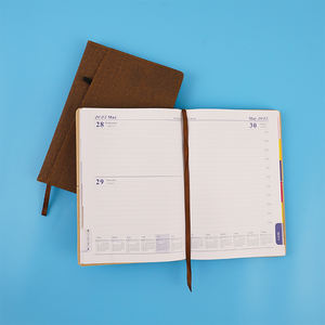 Diario de sublimación de tamaño A5, planificador diario en blanco, cubierta de cuero Pu, cuaderno, diario personalizado con banda elástica y portalápices - Product Image 6