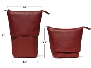 Tùy Chỉnh Da Standup Bàn Chải Chủ & Du Lịch Trang Điểm Tổ Chức Túi Mỹ Phẩm Lưu Trữ Túi Cho Thuận Tiện Trang Điểm Ứng Dụng Và Lưu Trữ - Product Image 3