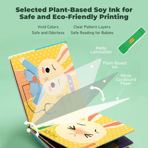 Hairun <span class=keywords><strong>Sunshine</strong></span> Nouvelle Sortie Livre Interactif en Carton Pop-up pour Enfants, Livre d'Apprentissage Précoce en Anglais avec Images, Mon Petit Légume - Product Image 4