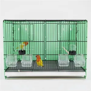23 Inch Double Flight Stackable Sidebord Breeding Bird Cage With Removable Backboard