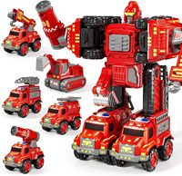 EPT Educativo 5 en 1 Camión de Bomberos para Niños de 3 a 6 Años, Juguete Robot Desmontable y Transformable