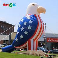 Sayok Publicité gonflable Aigle américain Aigle patriotique géant Aigle à tête blanche gonflable pour événement en plein air