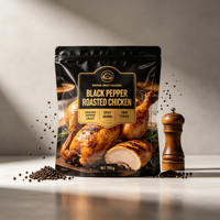 Sac d'emballage en nylon pour poulet rôti entier, surgelé, pour micro-ondes, avec fermeture éclair, pour volailles et rôtisseries