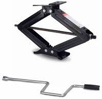 Crics à ciseaux pour remorque de camping-car et de camping-car avec poignée Capacité de 5000lb Stabilisateur de remorque Nivellement Jack Stands