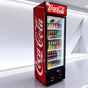 Réfrigérateurs-congélateurs en gros pour supermarchés, mini-réfrigérateurs vitrine verticaux à porte vitrée, équipement de réfrigération commercial pour cuisines - Product Image 3