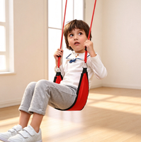 Chaise suspendue pour enfants Ropecube avec cordes réglables, siège en plastique, crochets robustes, pour intérieur, extérieur, maison, garderie, arbre, jardin, aire de jeux